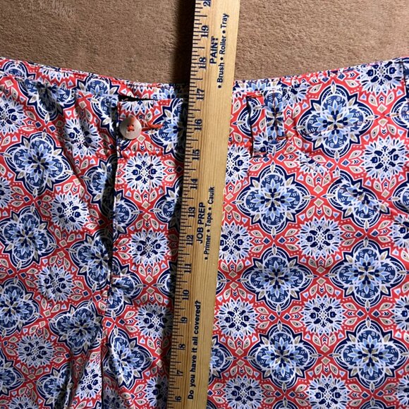 Lee Women 16 Medium Coral Blue Midrise‎ Fit Flat Front Stretch Chino Short (U) - Picture 4 of 7